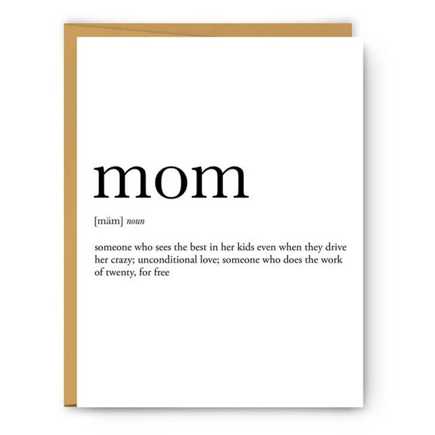Mom Definition - Mother'S Day Card