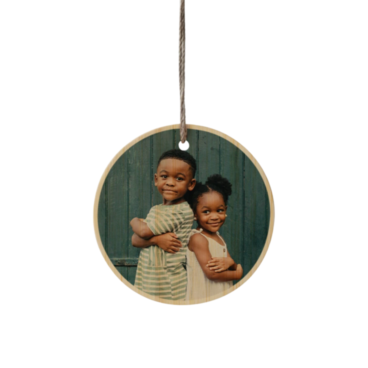Custom Photo Ornament - Bamboo