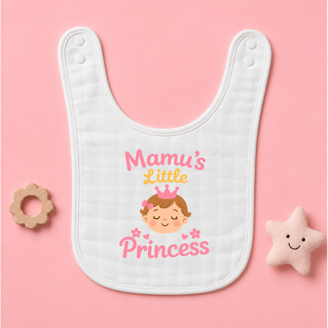 "Mamu's Little Princess" Baby Bib
