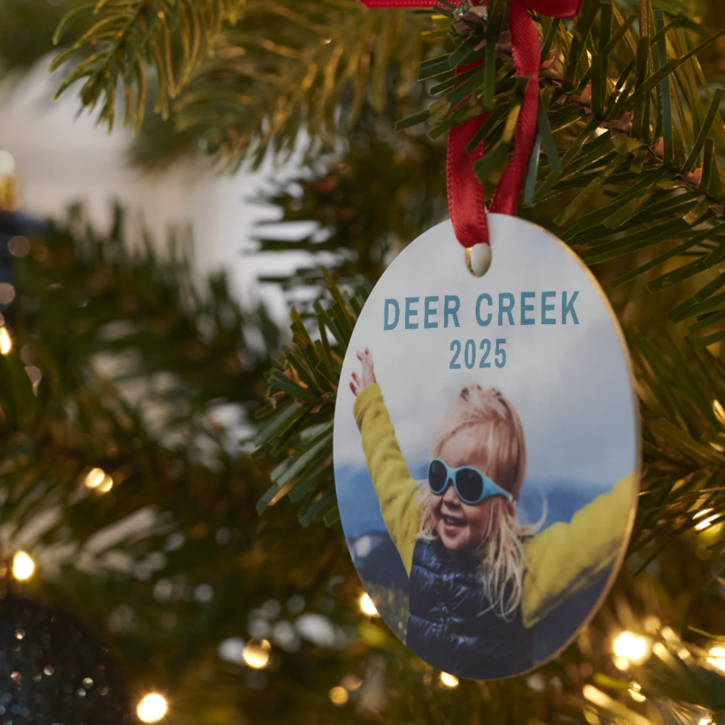 Custom Photo Ornament - Metal