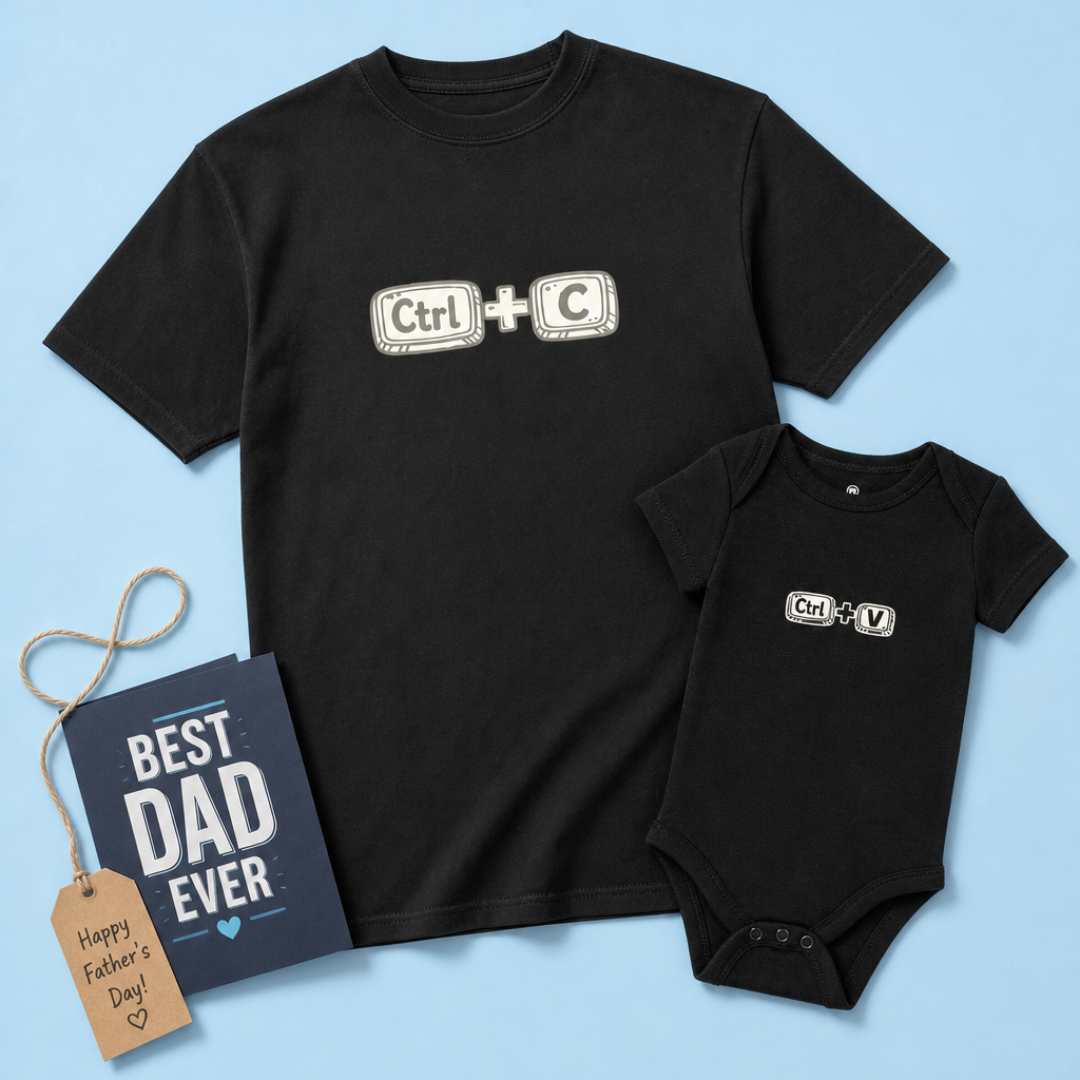 “Ctrl + C / Ctrl + V” Matching Father & Baby Duo Set