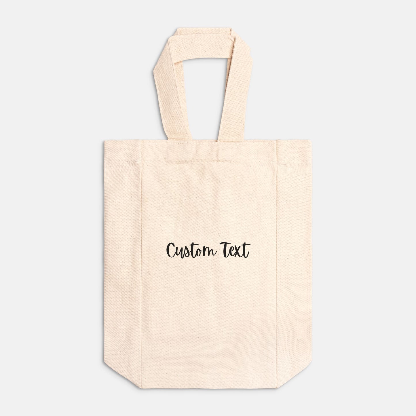 Custom Text - Wine Tote Canvas