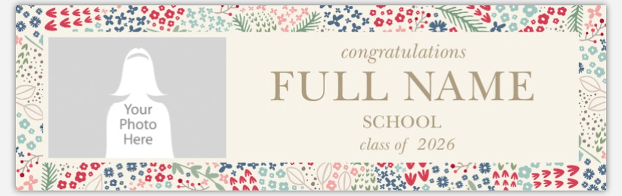 Custom Graduation Vinyl Banner