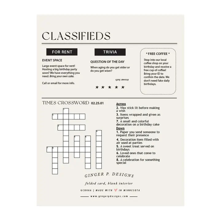 Birthday Times Greeting Card