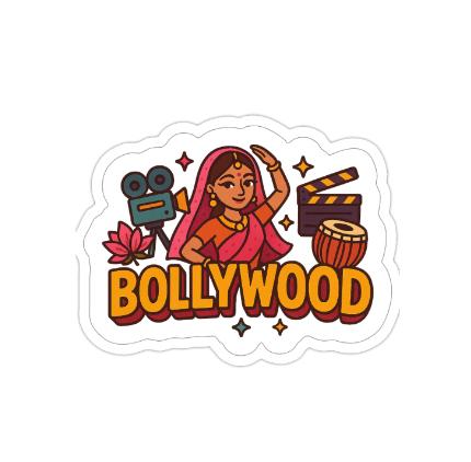 Bollywood 2x2 Sticker
