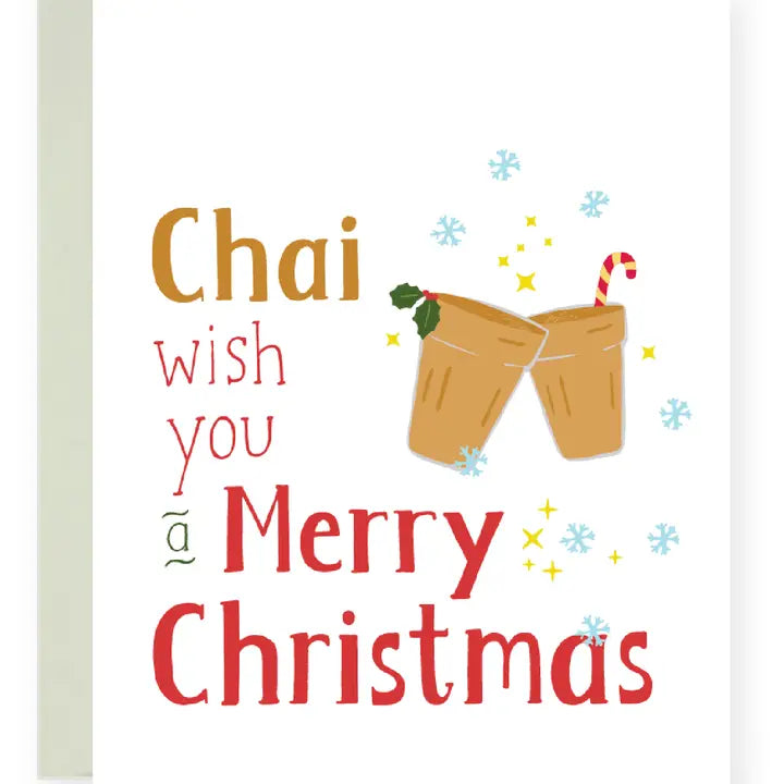 Chai Wish You A Merry Christmas Greeting Card