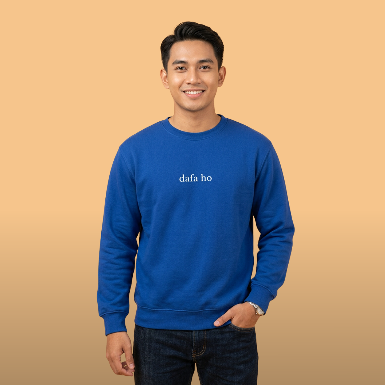 Dafa Ho Royal Blue Crewneck
