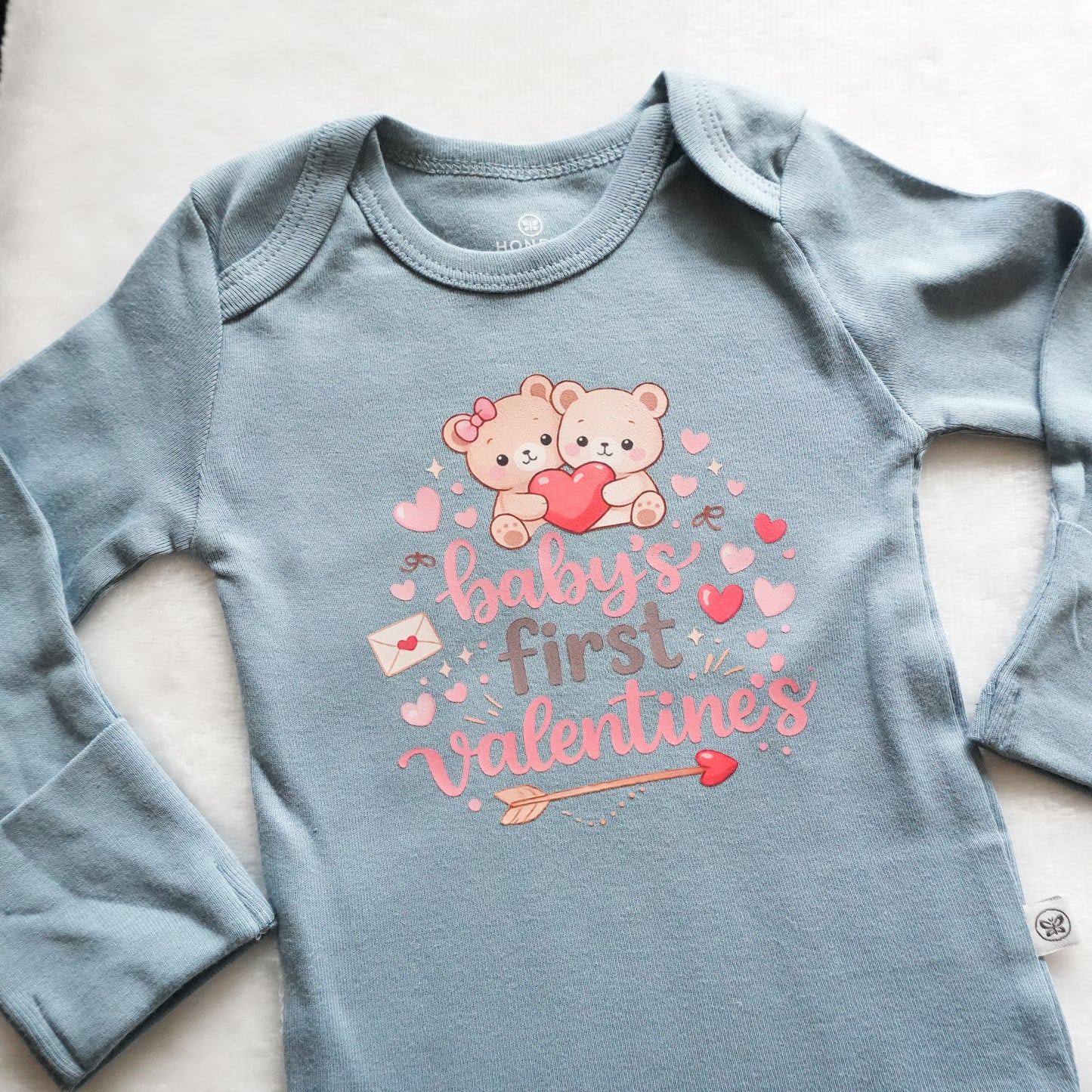 Baby's First Valentine's Baby Onesie (0-3 mo)