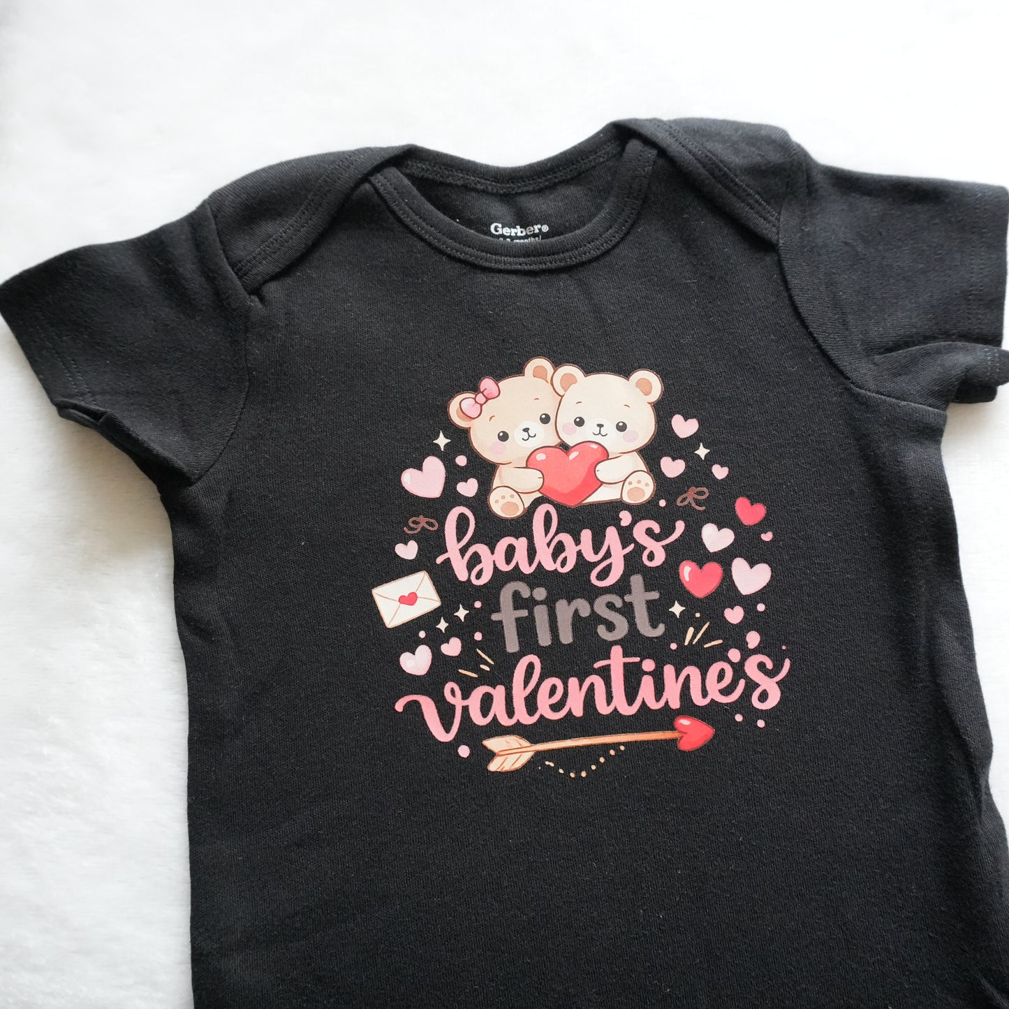 Baby's First Valentine's Baby Onesie (0-3 mo)