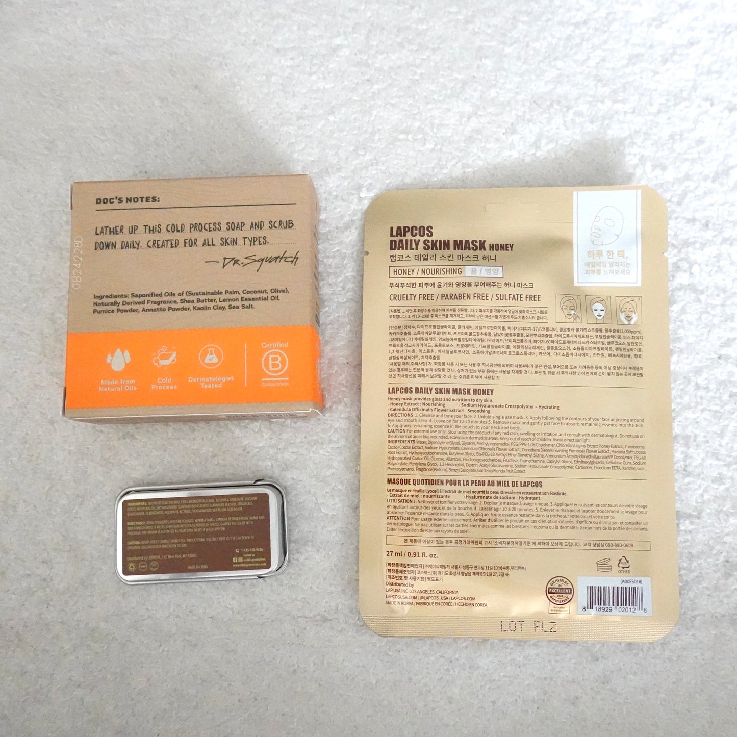 Citrus & Confidence Men's Care Kit – Dr. Squatch Soap + Lapcos Honey Mask + Solid Cologne
