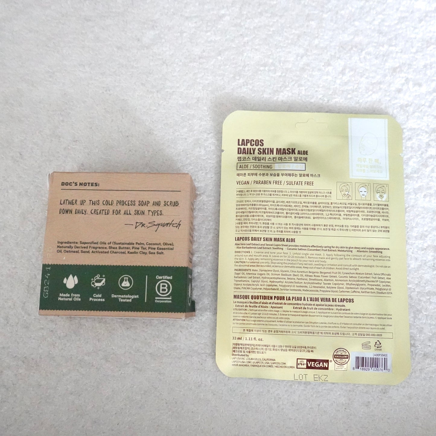 The Rugged Reset Kit – Dr. Squatch Pine Tar Soap + Lapcos Aloe Mask