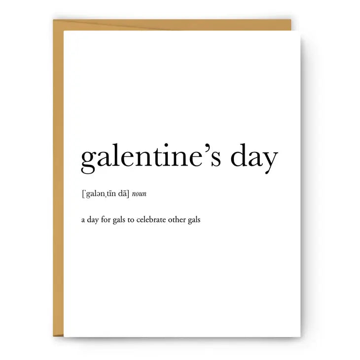 Galentine's Day Definition - Valentine's Day Card