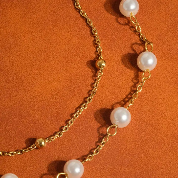 Gilles 18K Non-Tarnish-Layered Pearl Bracelet - Yellow Gold