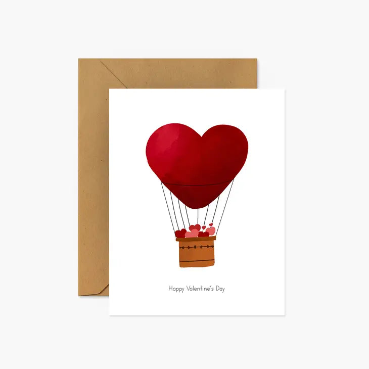 Hot Air Balloon - Valentine's Day Card