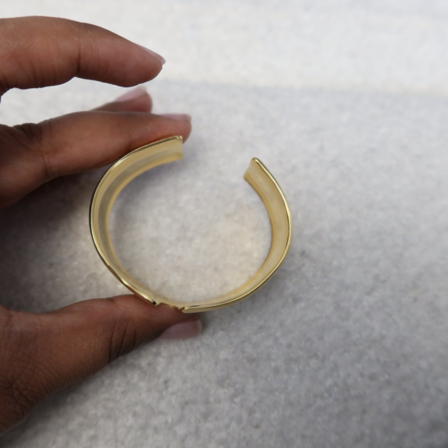 Clyde 18K Gold Non-Tarnish Abstract Bold Bangle - Yellow Gold
