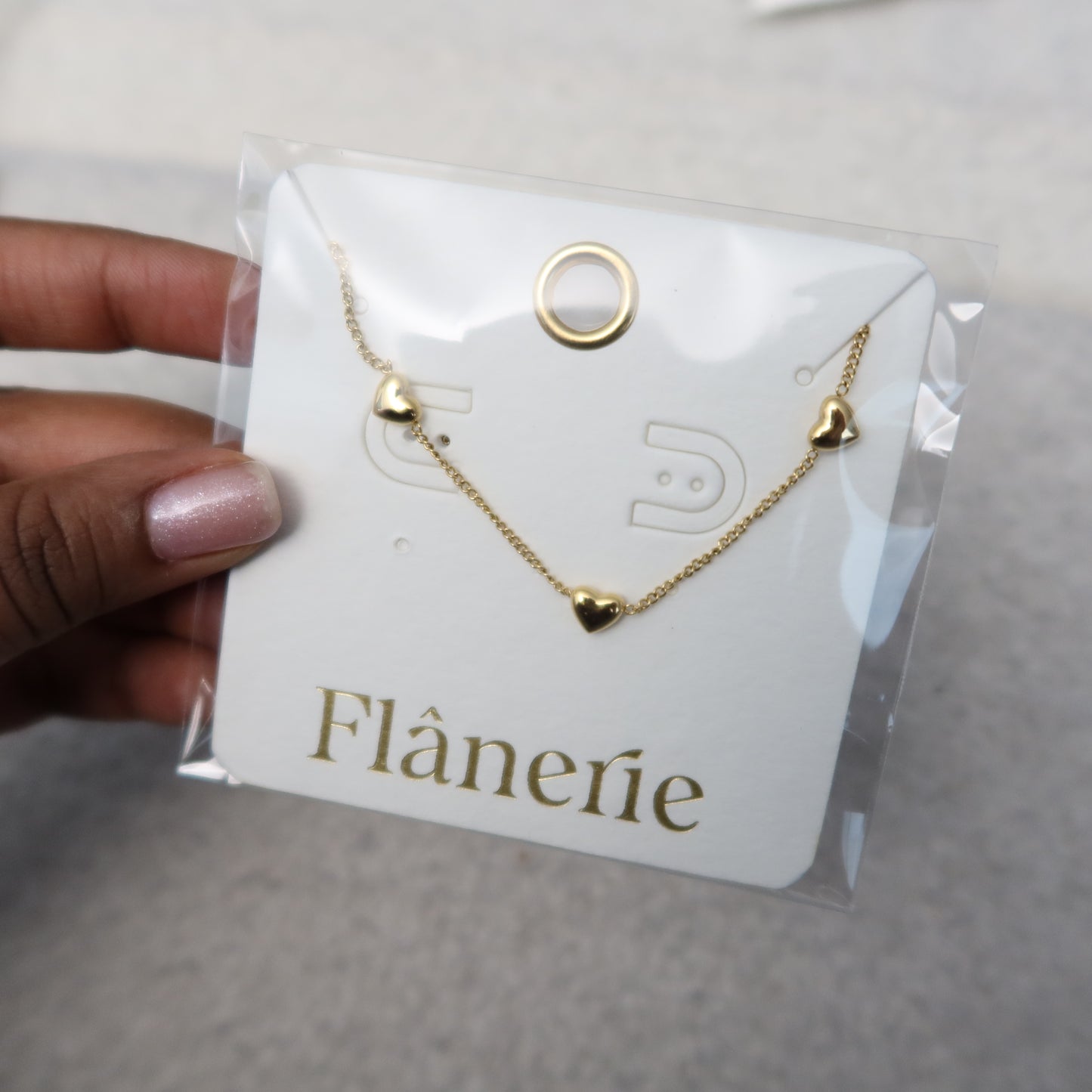 Vivre 18K Gold Non-Tarnish Petite Heart Bracelet, Necklace - Yellow Gold