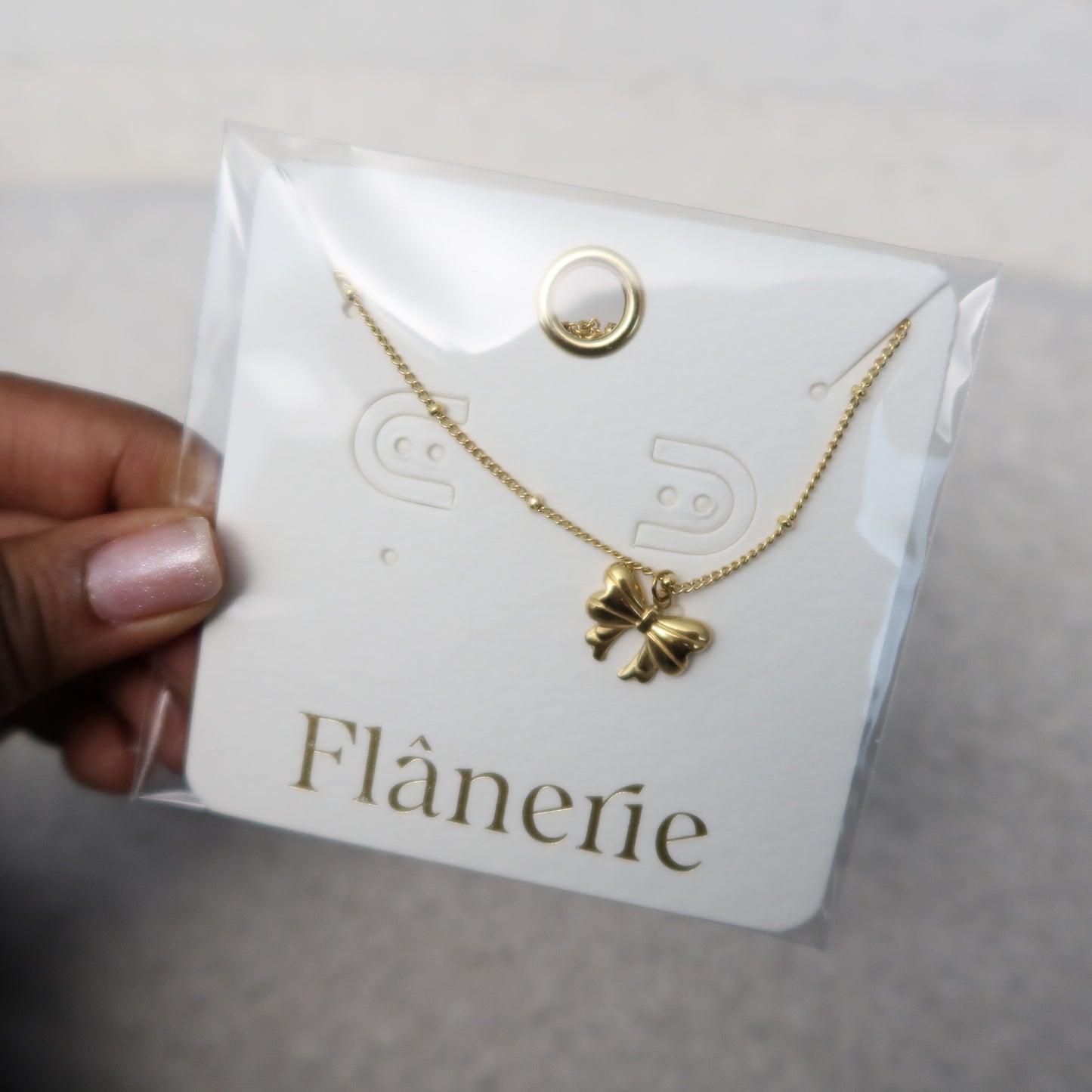 Alannah 18K Gold Non-Tarnish Bow Necklace - Yellow Gold