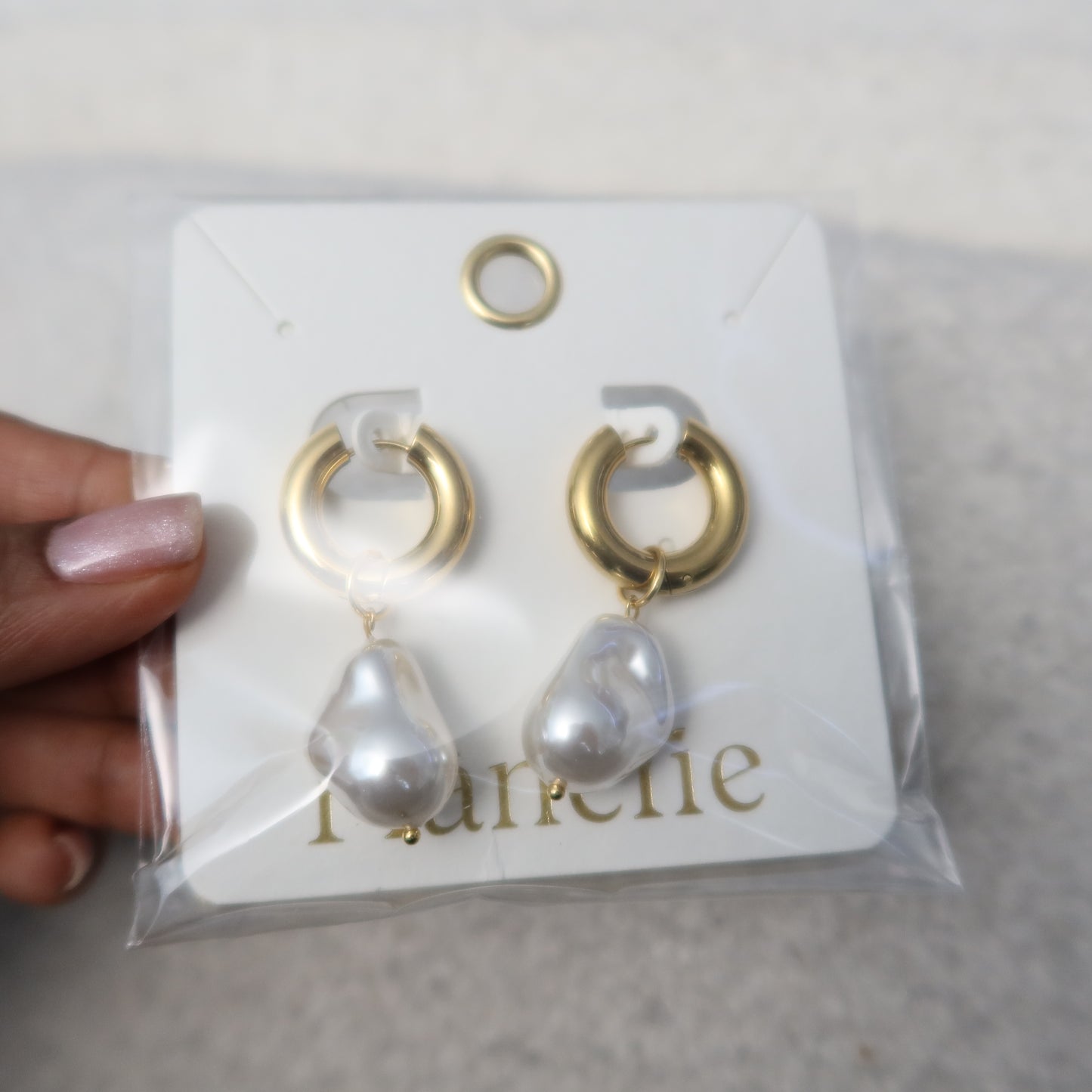 Oceana Gold Statement Large Pearl Earring - Yellow Gold