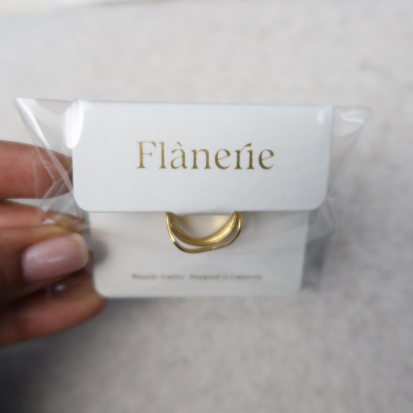 Ozzy 18K Gold Non-Tarnish Abstract Ring - Yellow Gold