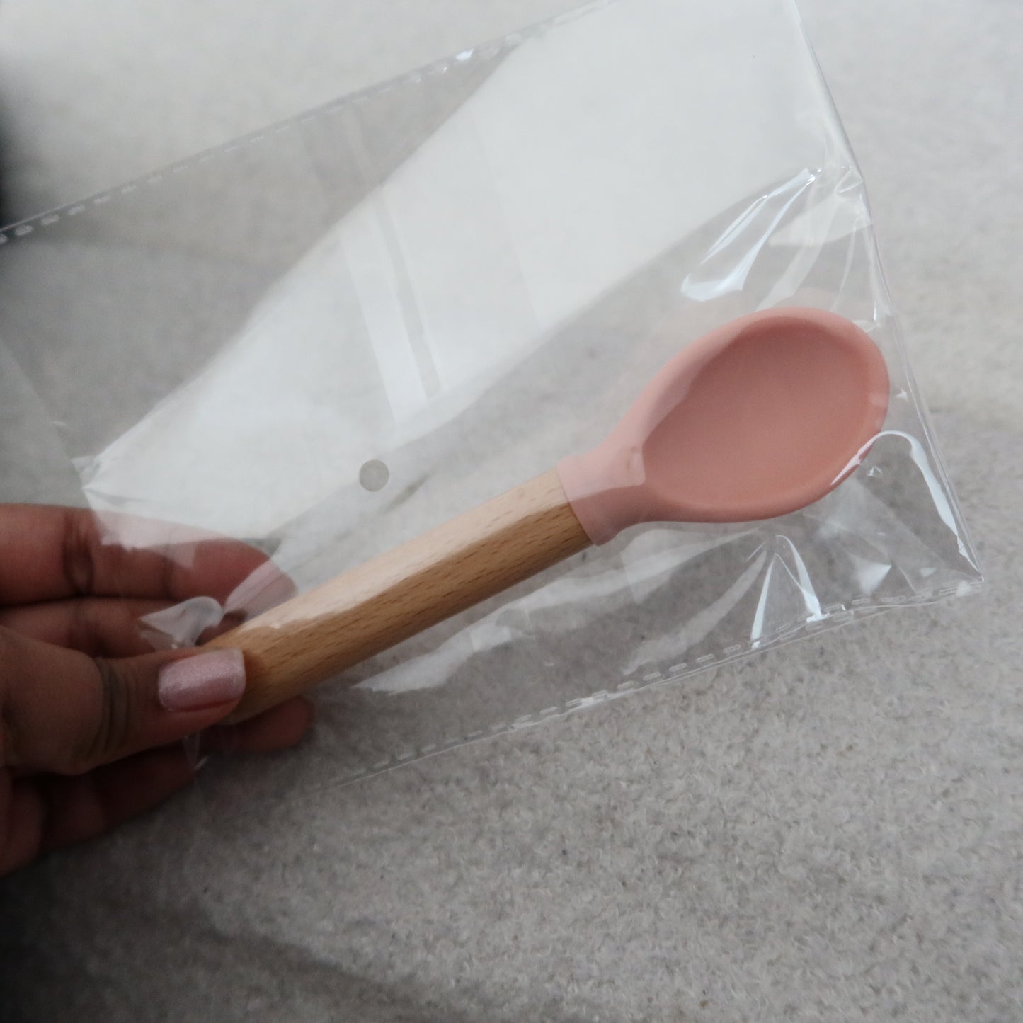 Silicone Baby Spoons - Light Pink