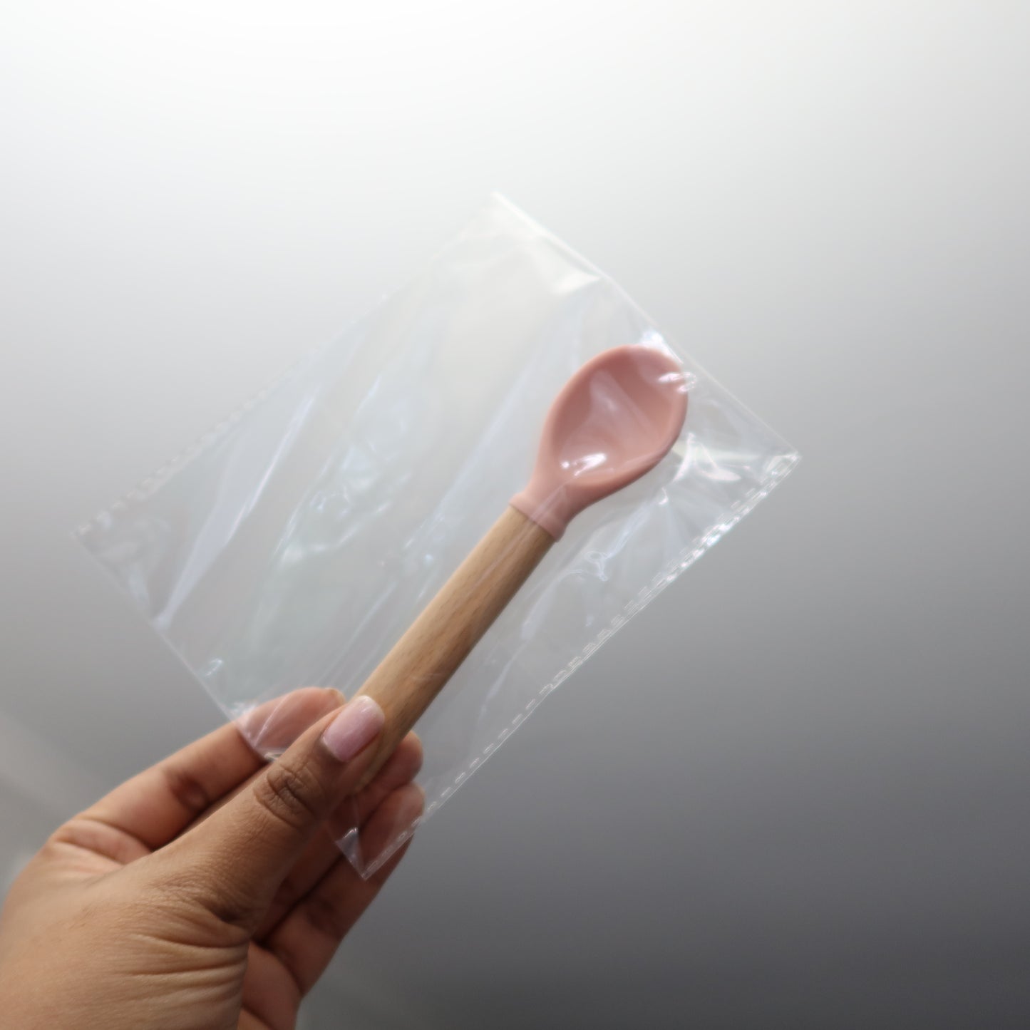 Silicone Baby Spoons - Light Pink