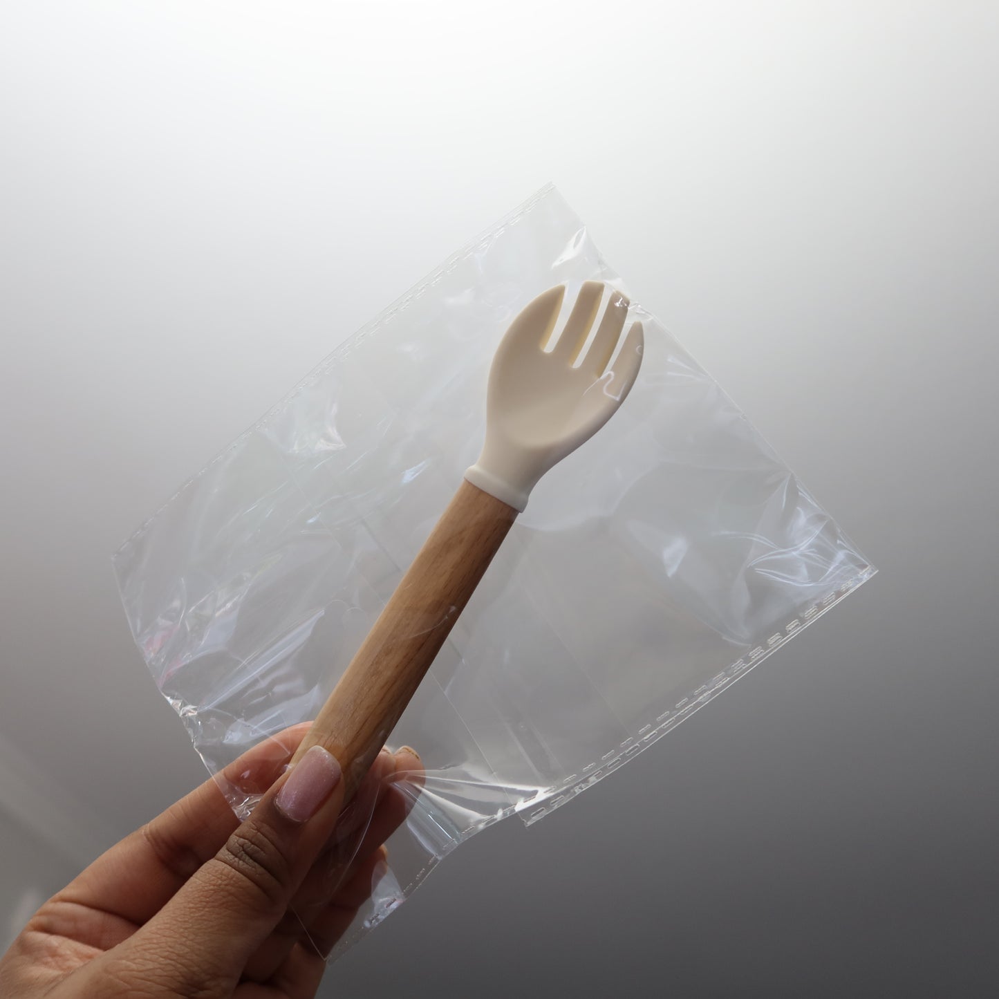 Silicone Baby Forks - Cream White