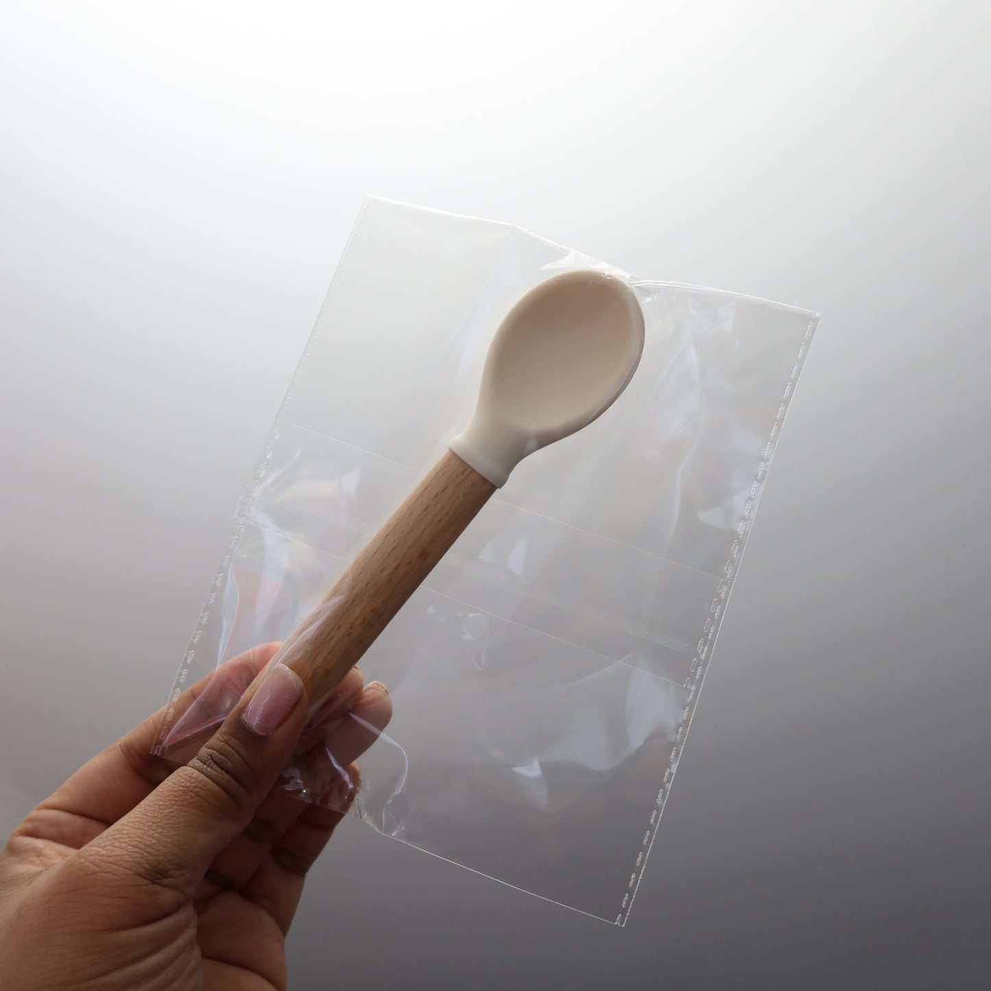Silicone Baby Spoons - Cream White