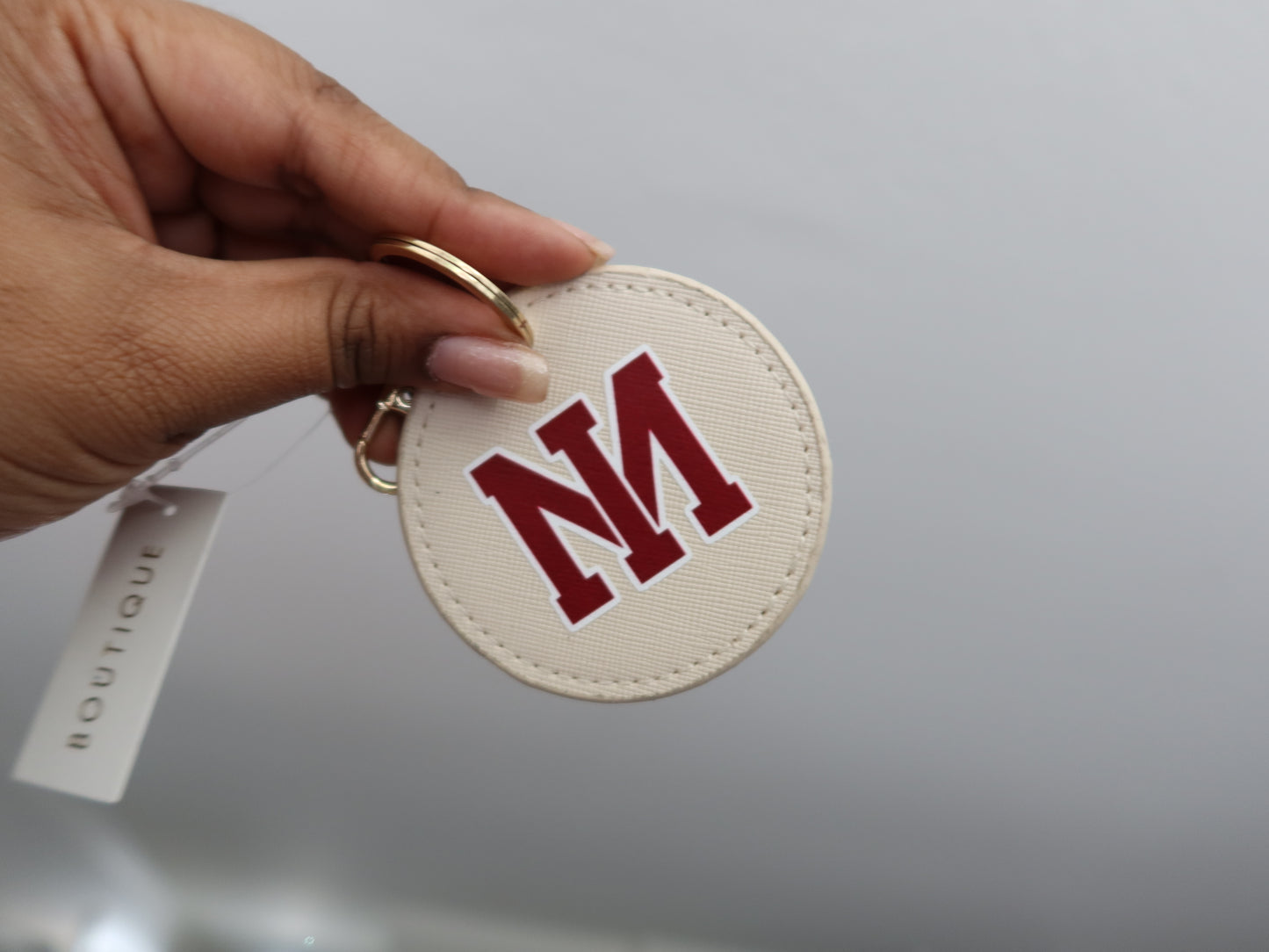 MI Keychain - Cream Circle