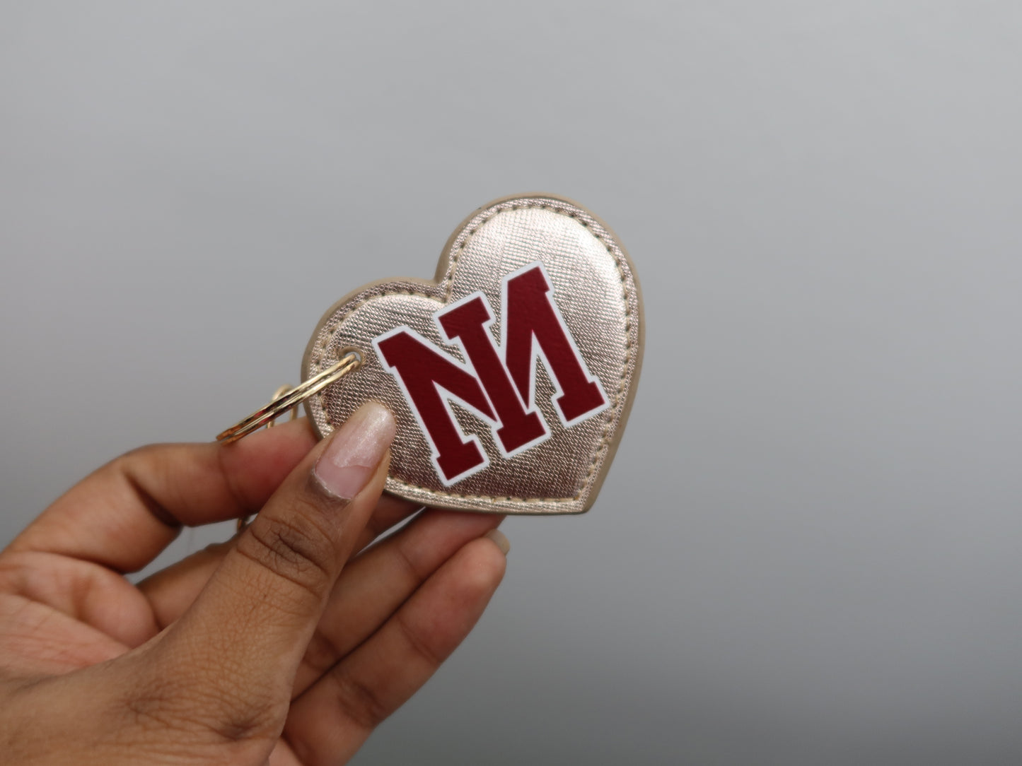 MI Keychain - Rose Gold Heart