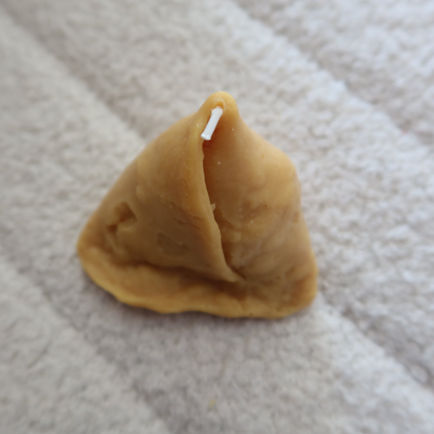 Samosa Candle – Handmade Soy Wax with Ginger & Spice Scent (2.9 x 3 inch)