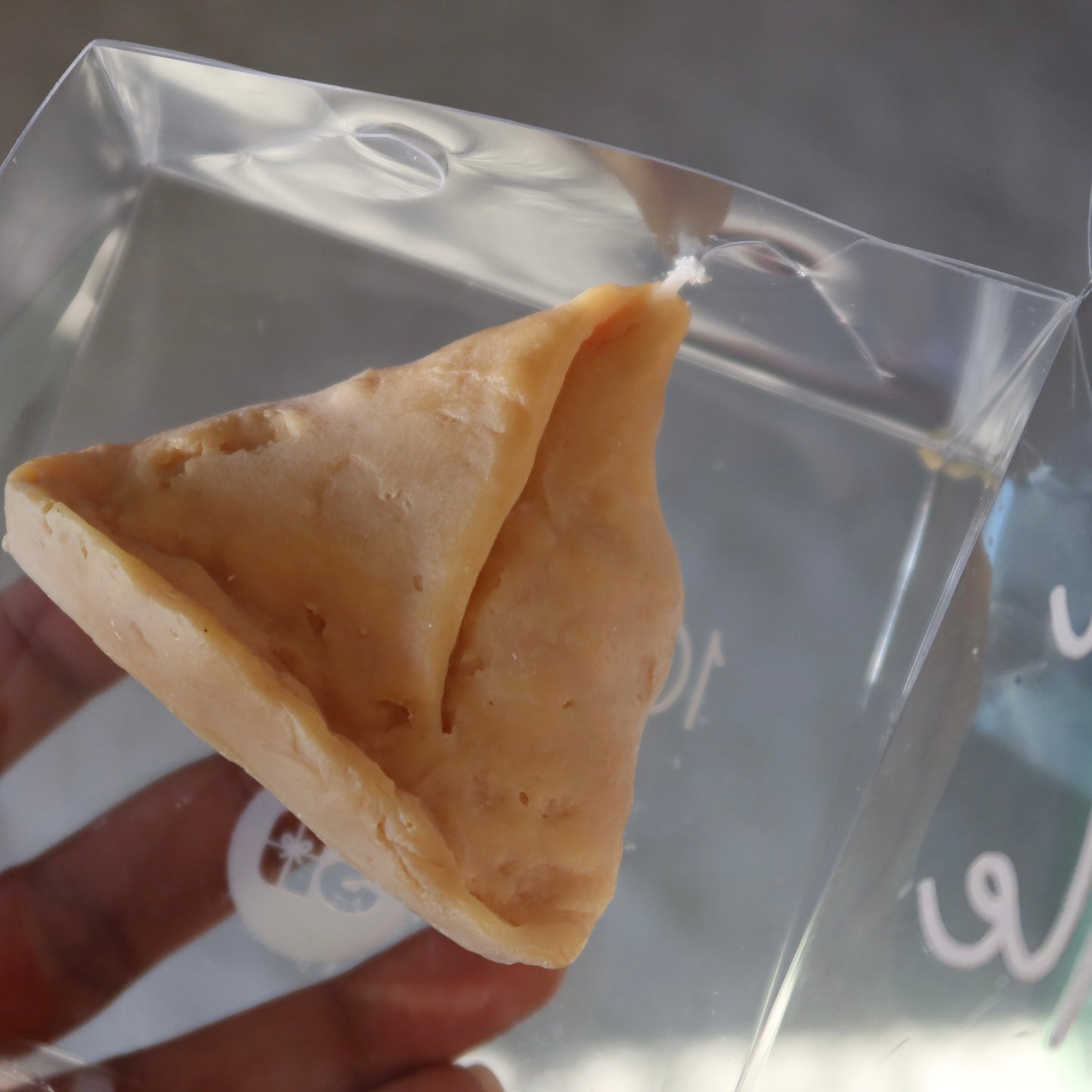 Samosa Candle – Handmade Soy Wax with Ginger & Spice Scent (2.9 x 3 inch)