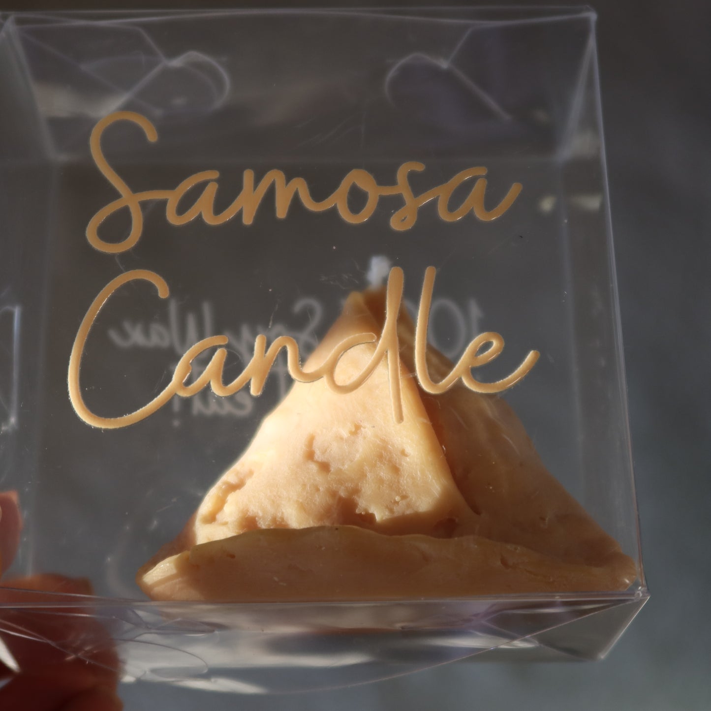 Samosa Candle – Handmade Soy Wax with Ginger & Spice Scent (2.9 x 3 inch)
