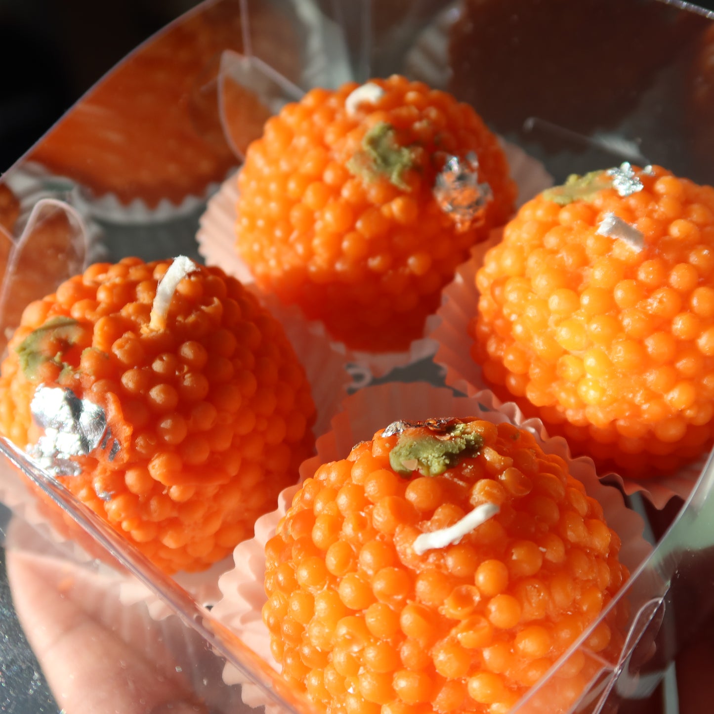 Motichoor Ladoo Candle Large – Set of 4 | Handmade Soy Wax | Made in Seattle
