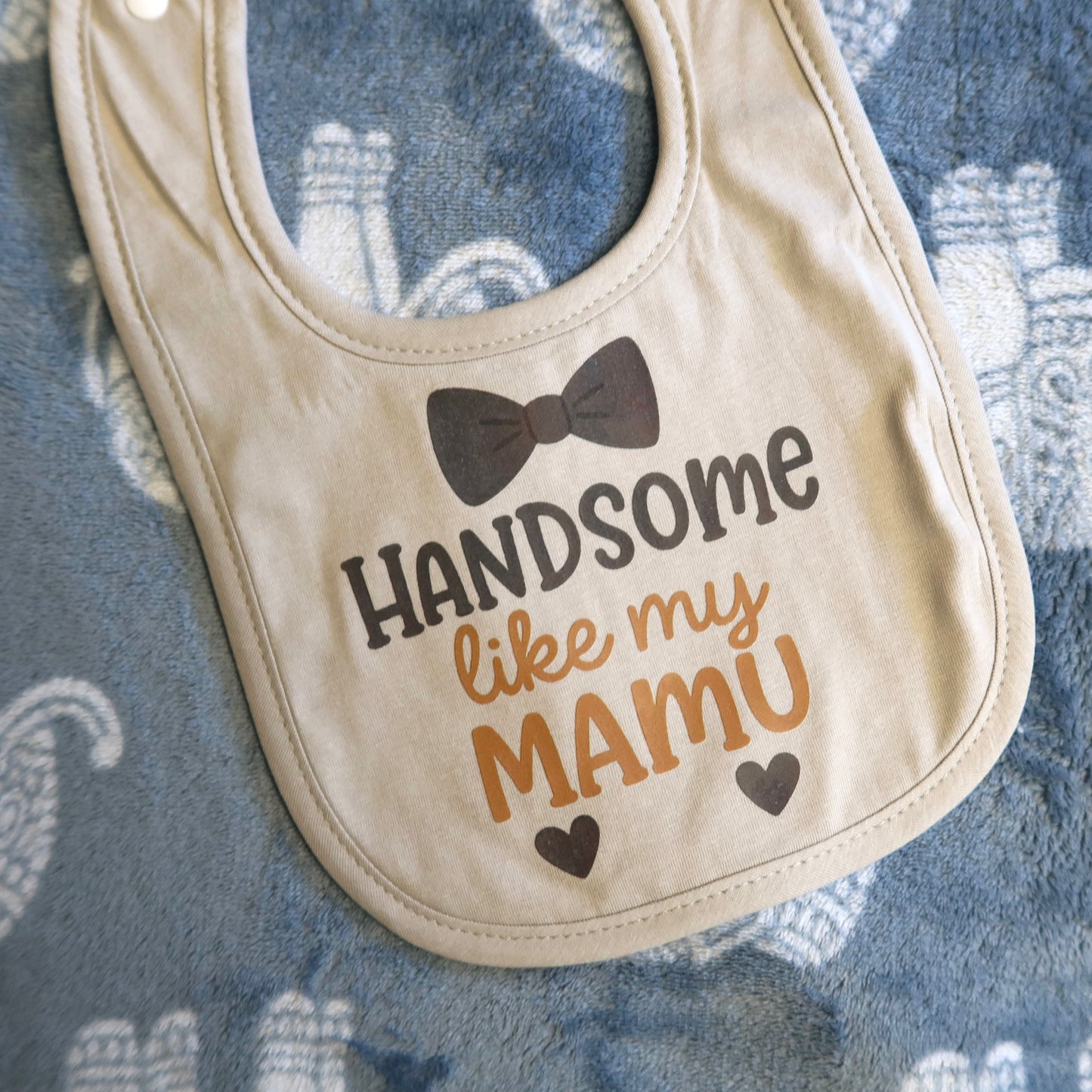 Handsome Like My Mamu Baby Bib