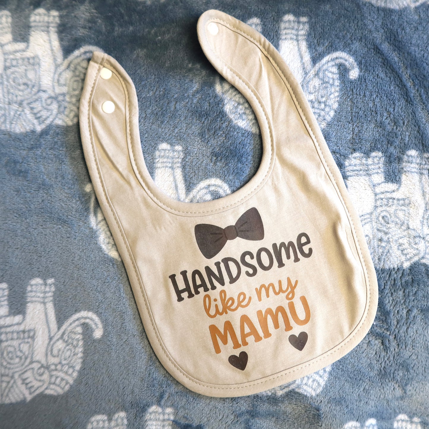 Handsome Like My Mamu Baby Bib