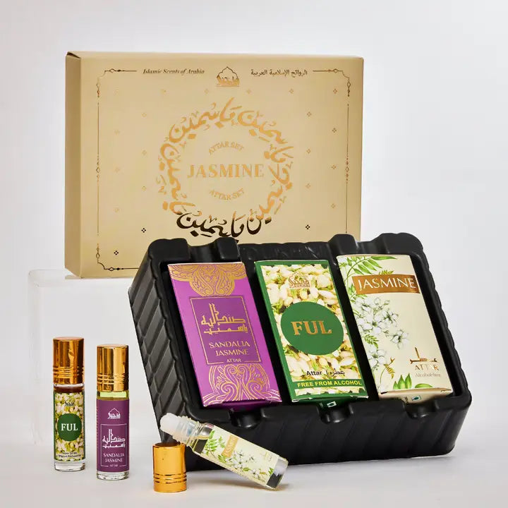 Jasmine Attar Set | Luxe Floral Arabic Oils for Gifting
