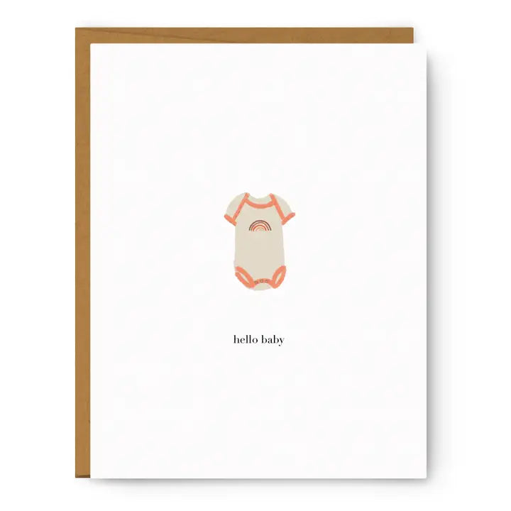 Hello Baby Onesie - Baby Card