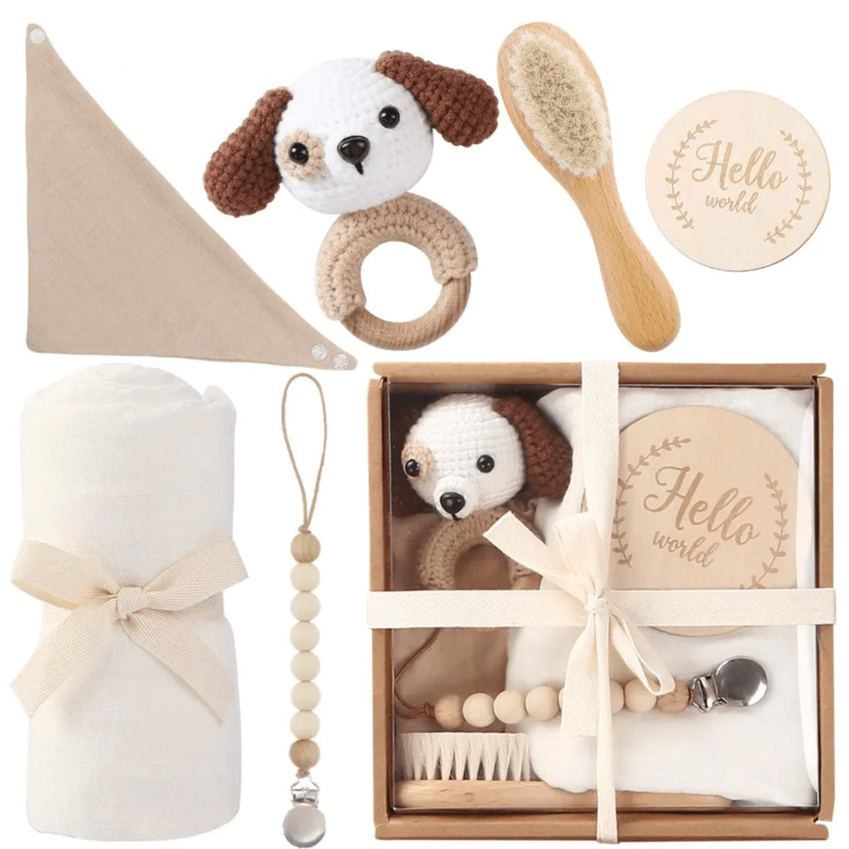 Welcome Baby Gift Box - Charming 6-Piece Set For Newborns - White