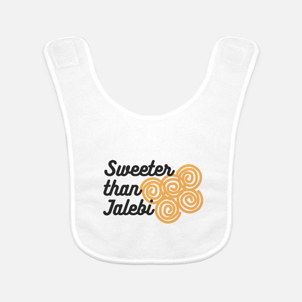 Sweeter Than Jalebi Baby Bib
