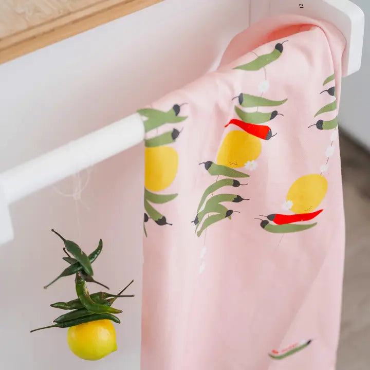 Nimbu Mirch Tea Towel