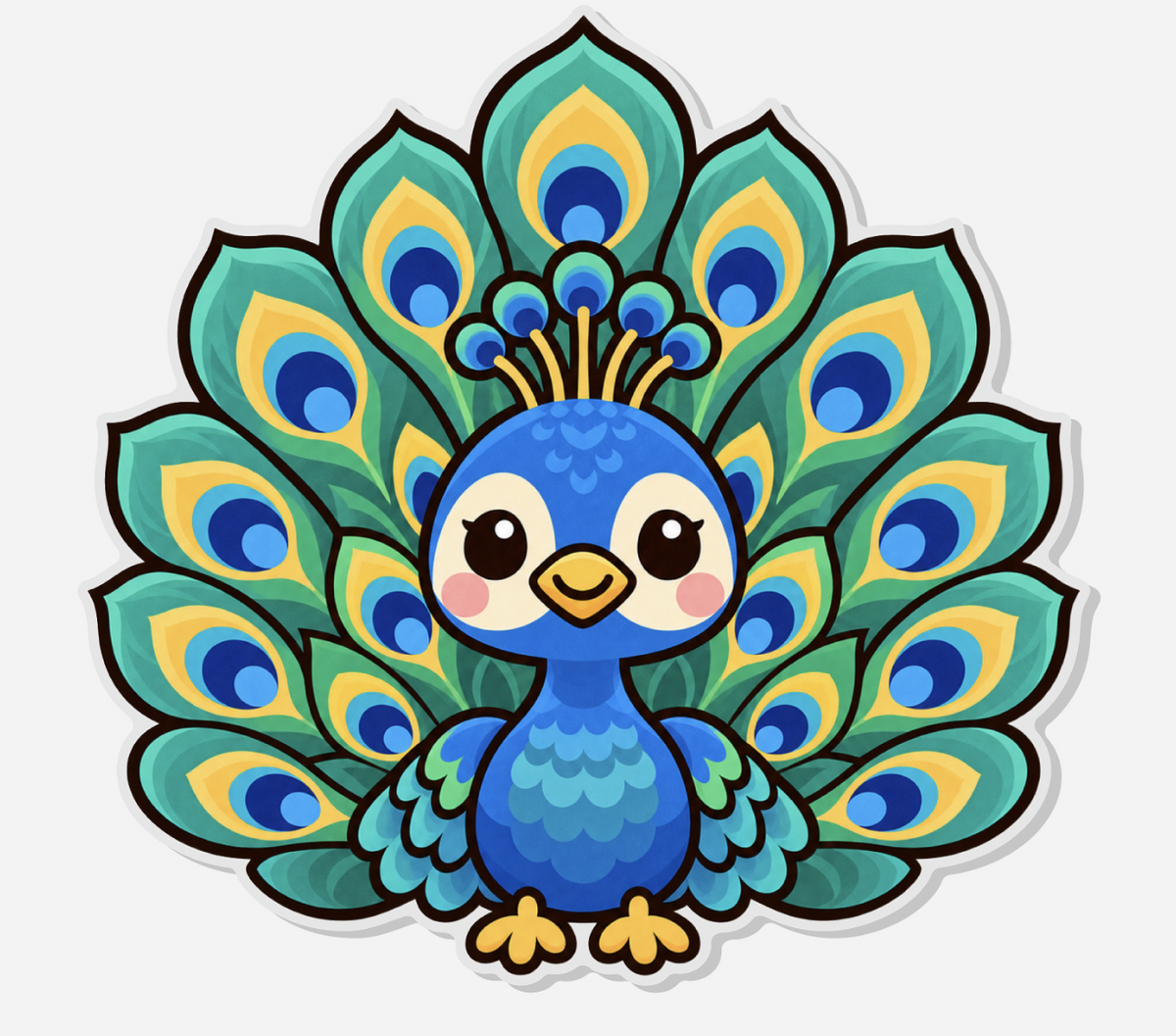 Peacock Acrylic Magnet - SD Exclusive
