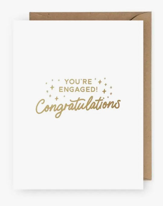 Congratulations You're Engaged Foil Greeting Card