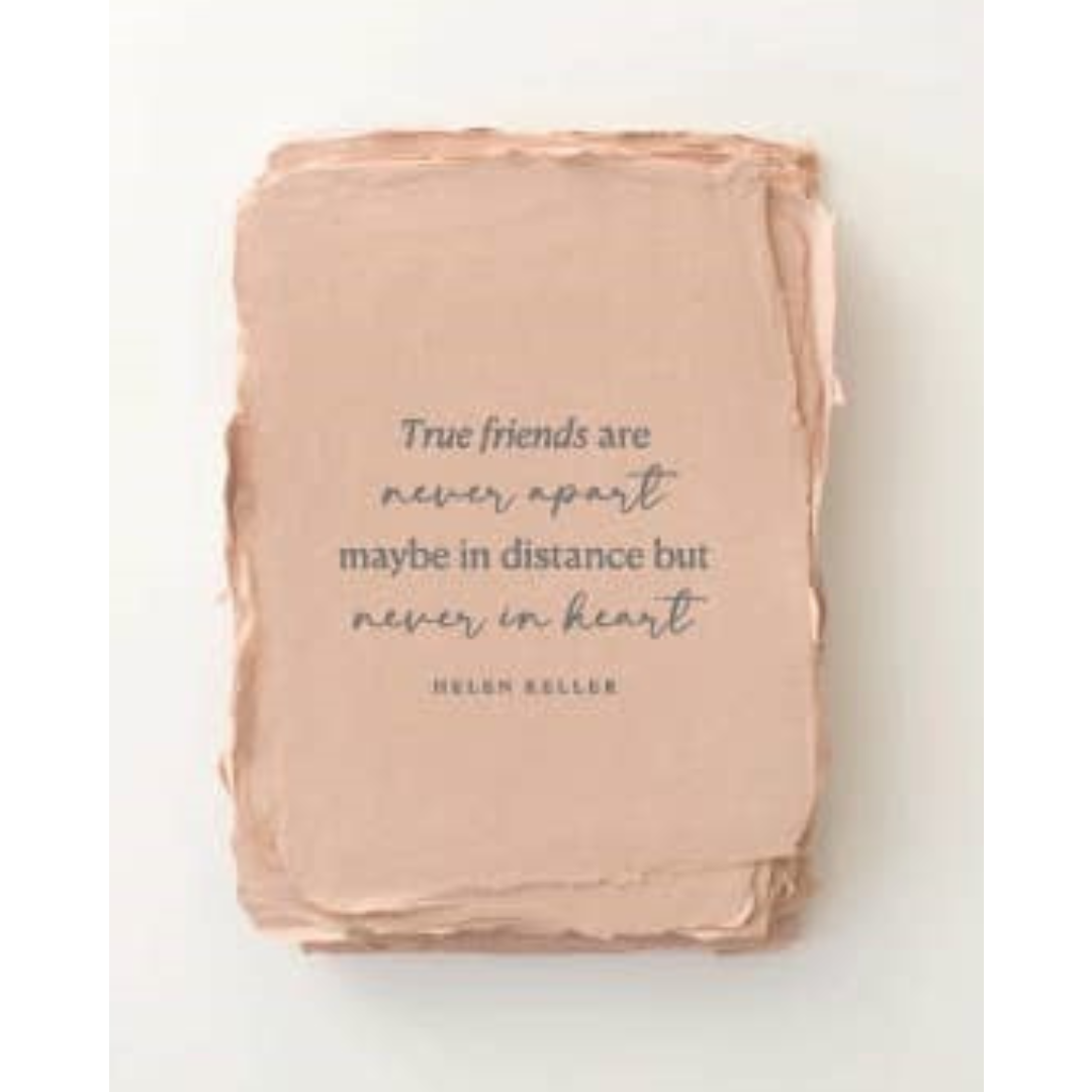 "True Friends are Never Apart" Friendship Greeting Card