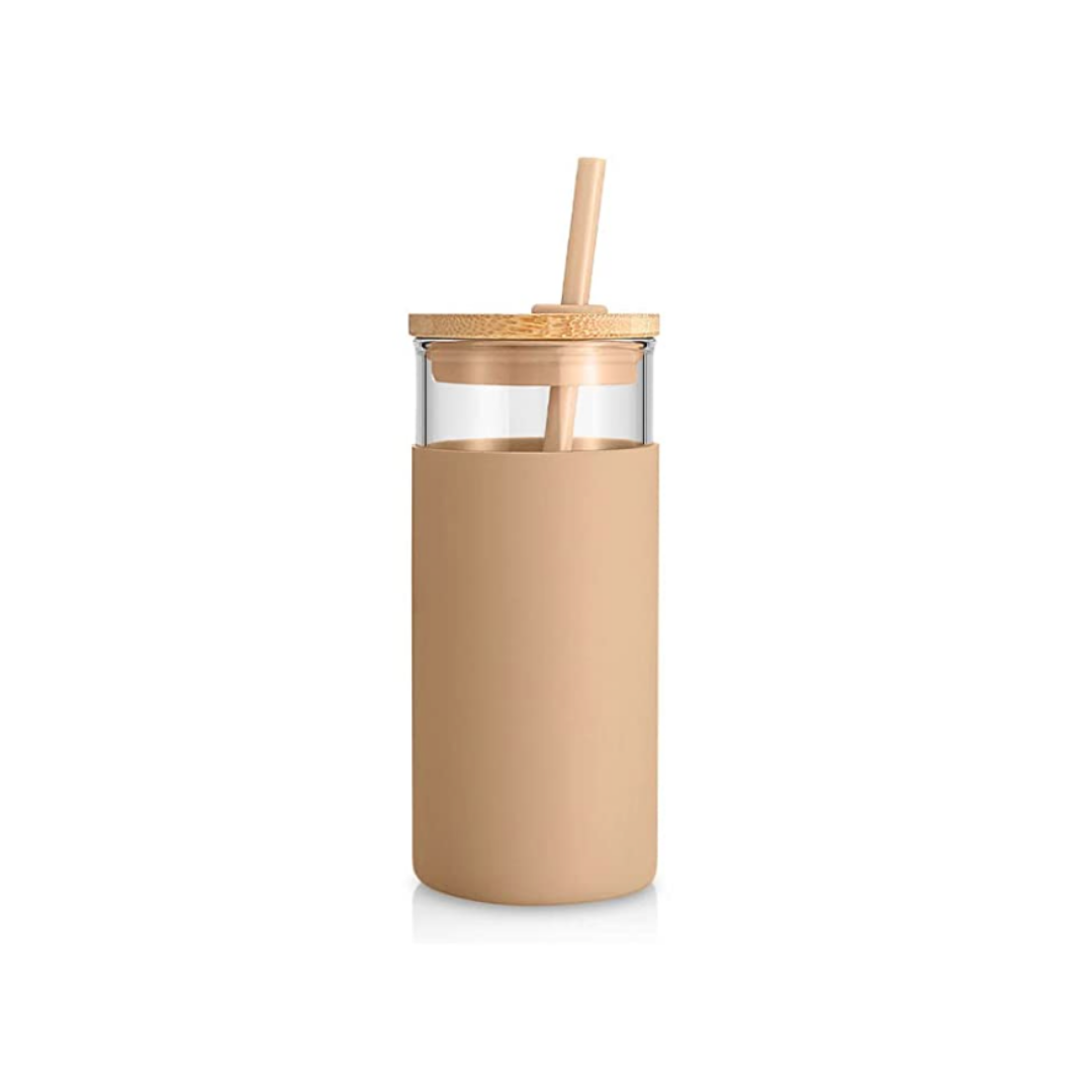 Silicone Glass Tumbler - Tan