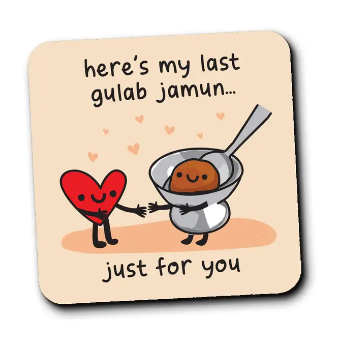 Here's my last gulab jamun coaster
