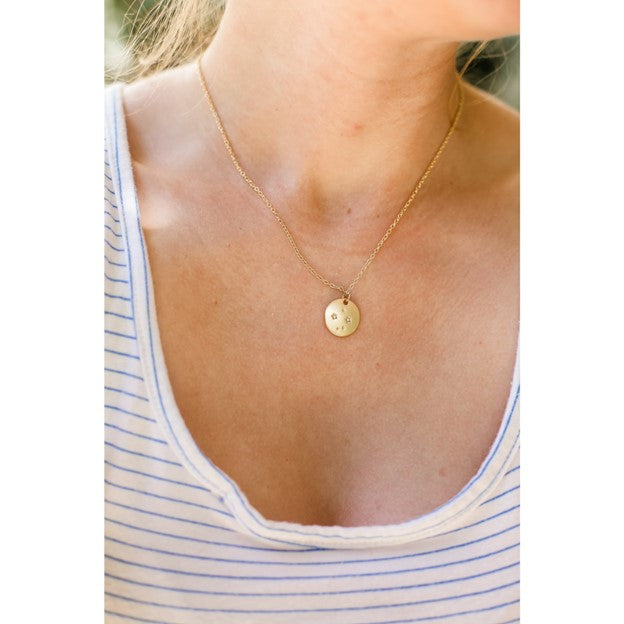 Zodiac Necklace - Gold - LIBRA (Sept 23-Oct 22)