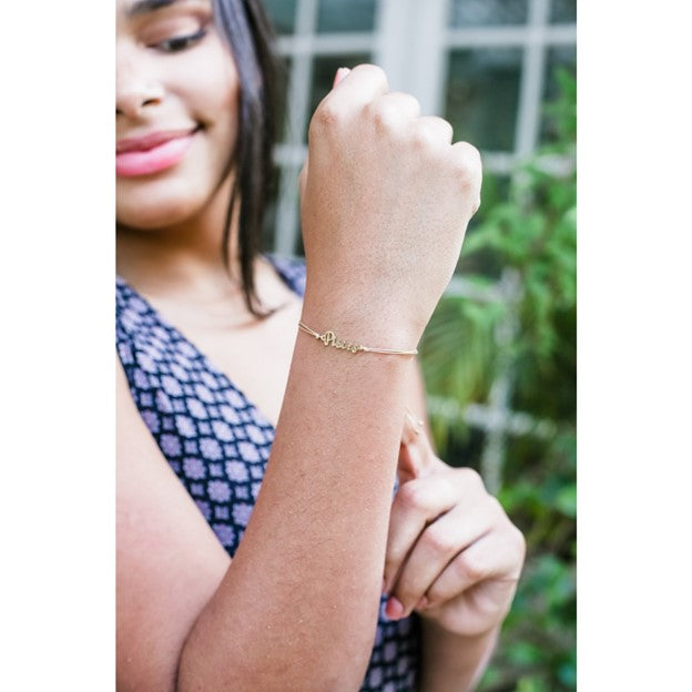 Zodiac Cord Bracelet Gold - PISCES - February 19 - March 20