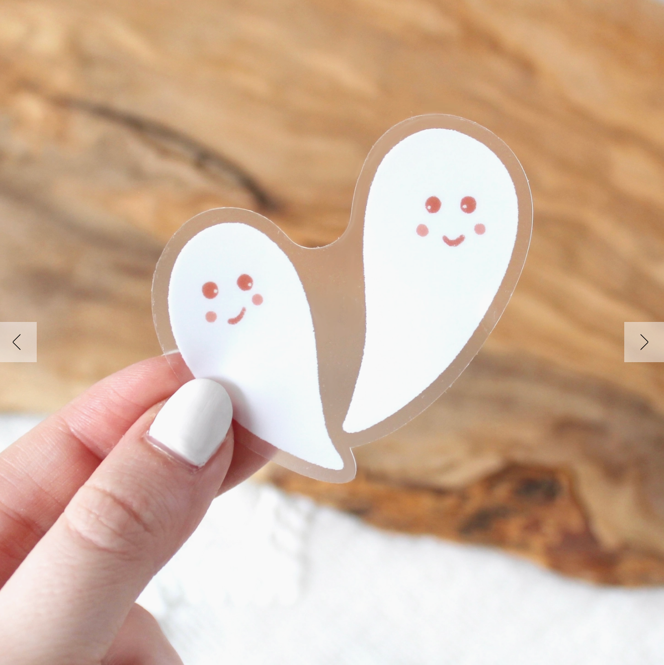 Clear Halloween Ghosts Sticker, 3x3 in.