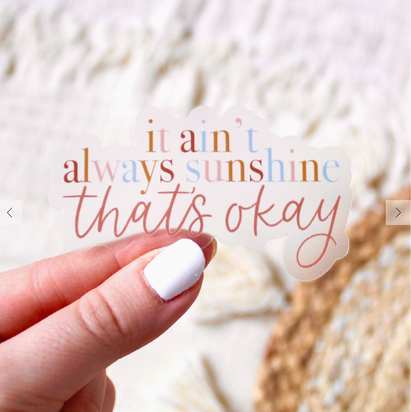 Clear It Ain't Always Sunshine Sticker, 3x2.5 in.