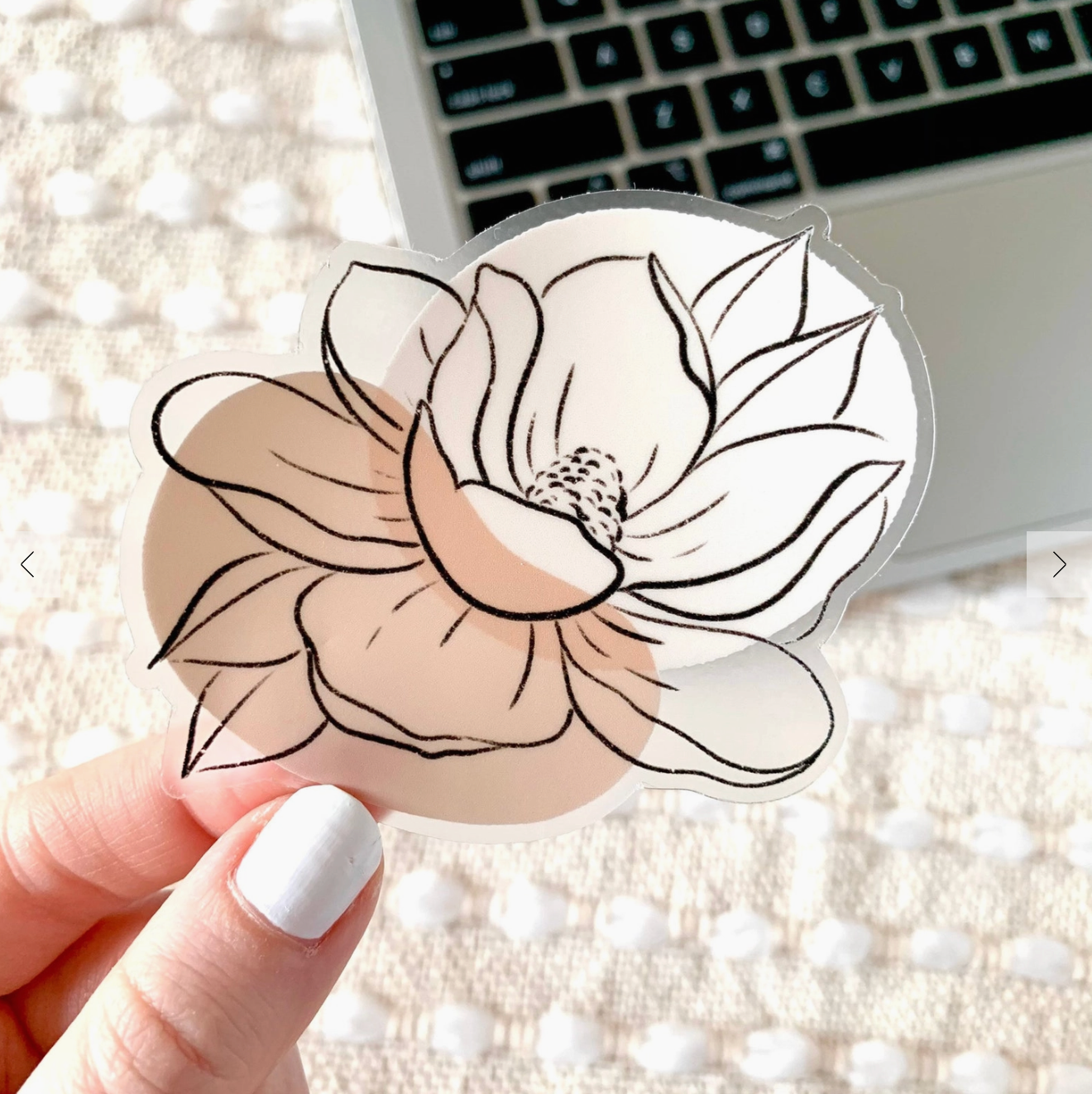 Clear Magnolia Sticker, 3x3in.